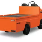 Back angle showing bed of Motrec MC-480 Burden Carrier utility vehicle.