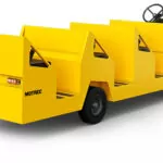 Back angle of Motrec MP-500 8 passenger personnel carrier utility vehicle.