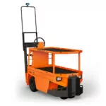 Front angle of Motrec MS-260 Stock Chaser utility vehicle with attachment.