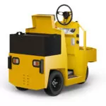 Back angle of Motrec MT-160 industrial Tow Tractor.