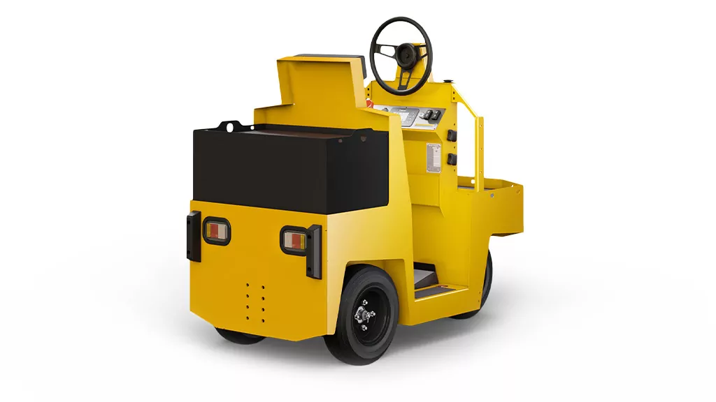 Back angle of Motrec MT-160 industrial Tow Tractor.