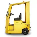 Side of Motrec MT-340 Tow Tractor vehicle with cab.