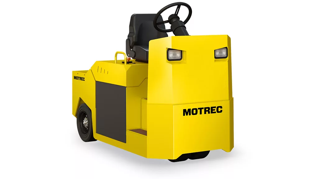 Front angle of Motrec MT-340 Tow Tractor.