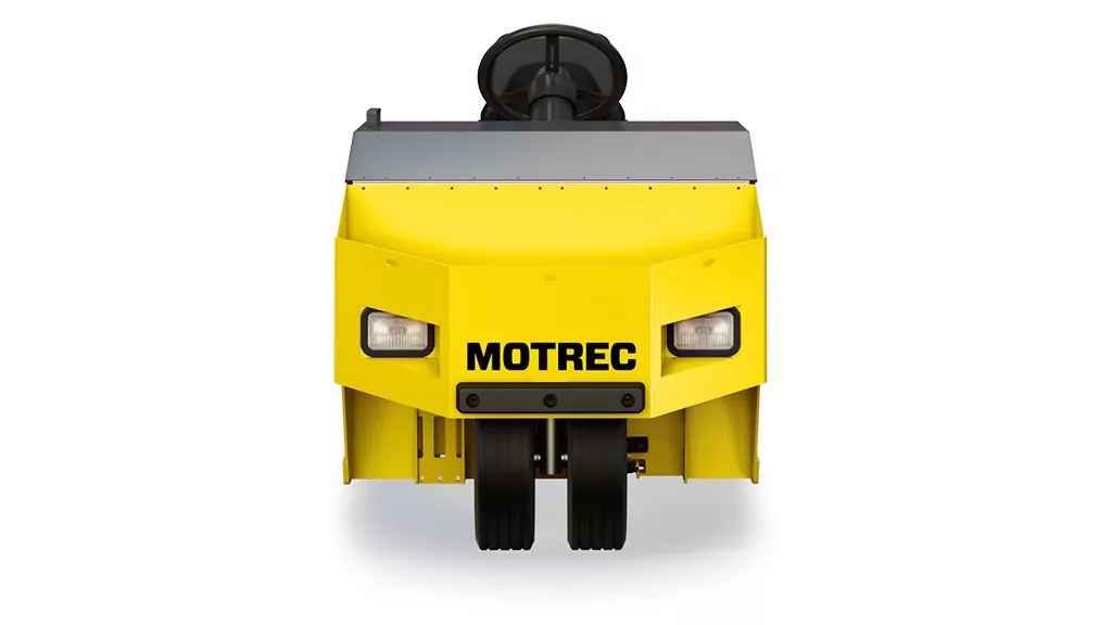 Front of Motrec MT-350 Tow Tractor vehicle.