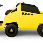 Side of Motrec MT-440 Tow Tractor utility vehicle.