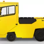 Side of Motrec MT-800 Tow Tractor vehicle with cab.