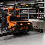Motrec MX-480 Crane Truck in warehouse shop.