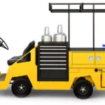 Side of Motrec MX-480 maintenance truck with toolbox.