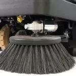 Advance SW5500 rider sweeper; sweeper broom area.