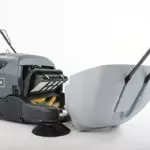 Advance SW900 sweeper: top pulled down to show interior.