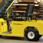 Yellow Columbia Expediter personnel carrier.