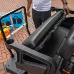 Cushman Shuttle 2+2 burden carrier flip seat.