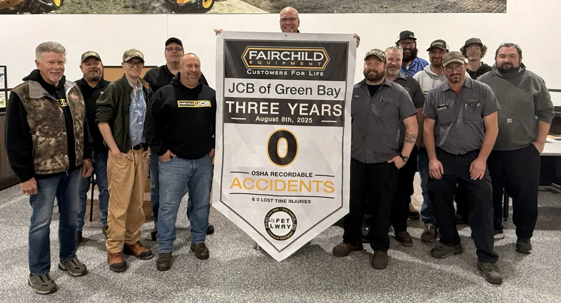 Fairchild Equipment's 2025 JCB team in Green Bay, WI.