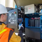 Genie Tech Pro Link accessory being used.