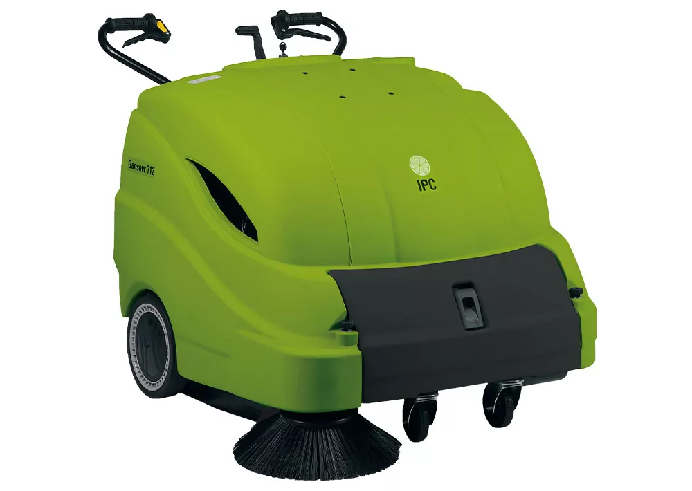 IPC Eagle 712 walk-behind vacuum sweeper.