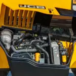 JCB 512-56 Telescopic Handler engine area.