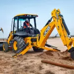 JCB 3CX-14 Backhoe Loader on construction site.
