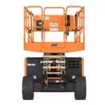 Side of JLG ERT3369 rough terrain scissor lift.