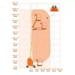 Reach diagram for JLG 26E boom lift.