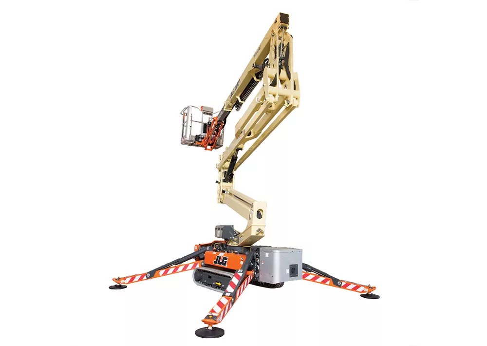 JLG X500AJ Compact Crawler boom lift.