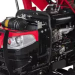 Mahindra 1626 Compact Utility Tractor engine area.