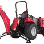 Mahindra 1635 Compact Utility Tractor with backhoe attachment.