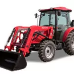 Mahindra 2670 PST Cab compact utility Tractor with bucket loader.