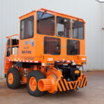 Rail King RK330 G6 railcar mover parked at outdoor facility.