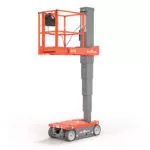 Skyjack SJ16 E vertical mast lift extended.