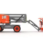 Skyjack SJ45 AJ+ articulating boom lift, stowed.