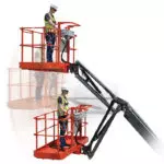 Skyjack SJ61/66 T+ telescopic boom jib raised and lowered.