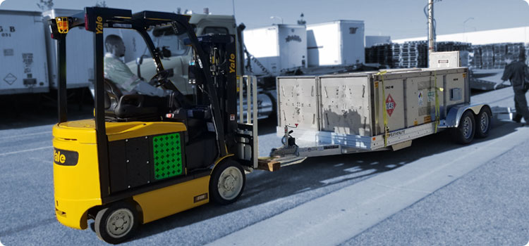 Hydrogen fueled yale forklift
