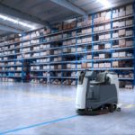 Advance Liberty SC60 cleaning warehouse floors.