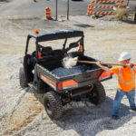 Polaris Commercial Pro XD Full-Size Gas utility vehicle in construction zone.