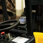 Combilift Aisle Master OP Order Picker driver area.