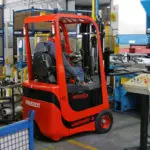 Mariotti MYCROS AC RWD 13 Forklift in action, back view.