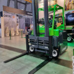Combilift Combi-Cube forklift on showroom floor.