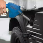 Cushman Hauler Utility Vehicle side-fill gas tank.