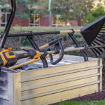 Cushman Hauler utility vehicle long handled tool rack.