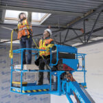 Genie Lift Tools boom lift access deck.