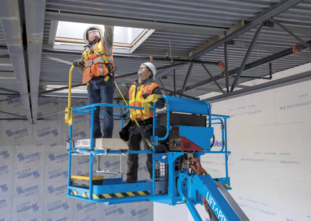 Genie Lift Tools boom lift access deck.