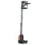 JLG E18MML vertical mast lift, extended.