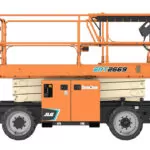 JLG ERT2669 electric scissor lift, lowered.