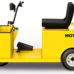 Side of yellow Motrec MP-200 Personnel vehicle.