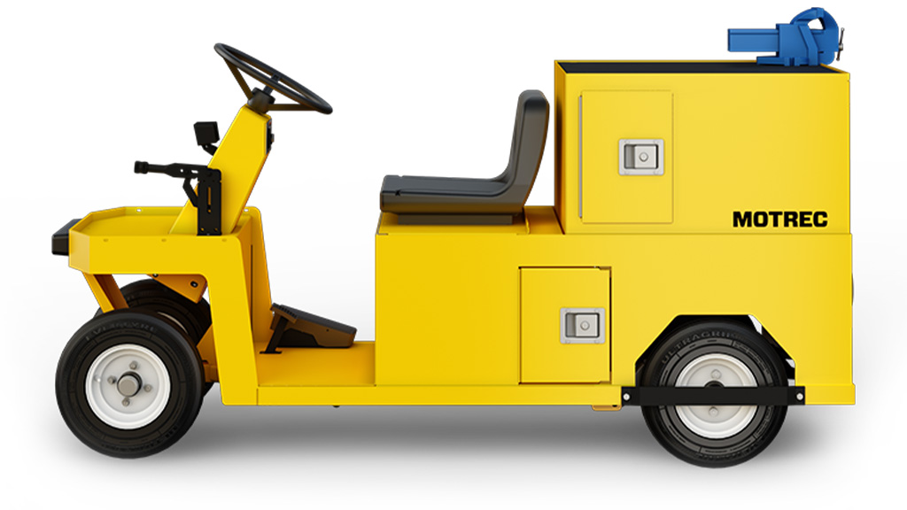 Side of Motrec MX-250 maintenance vehicle.