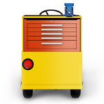 Back toolbox area of Motrec MX-250 maintenance vehicle.