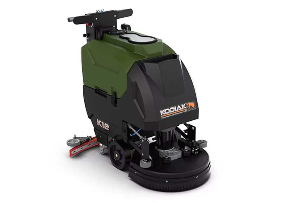 Kodiak K12 Walk-Behind floor scrubber with disk deck.