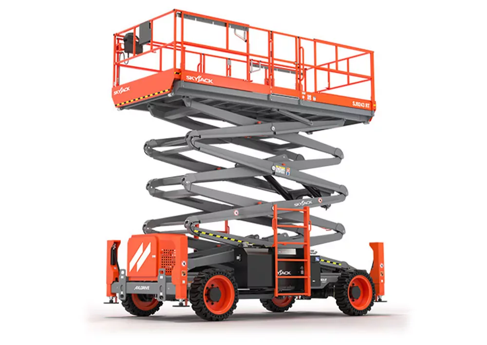 Skyjack SJ9243 RT rough terrain scissor lift.