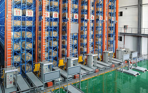 Warehouse automated racking system.
