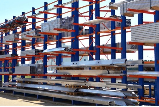 Cantilever racking system.